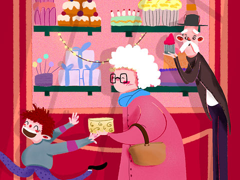 买蛋糕—和爷爷奶奶一起的日子