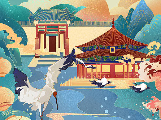 南京夫子庙古风插画你们喜欢我的这种风格吗