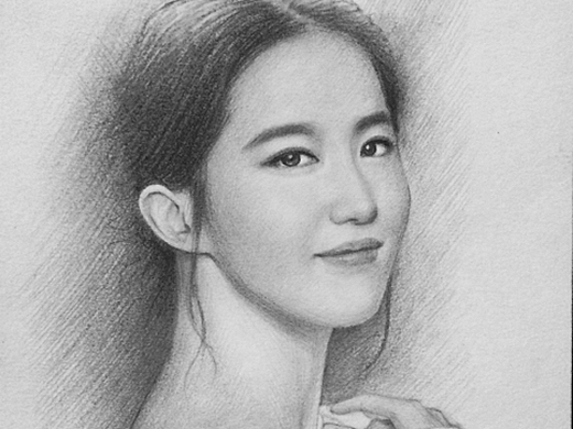 素描刘亦菲