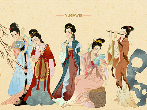 近来画的古风画