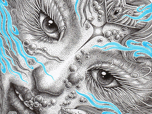 《月焰海》《清凉公子》纸本手绘