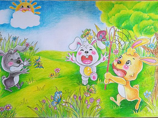 作业儿童画
