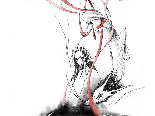 中国风水墨插画