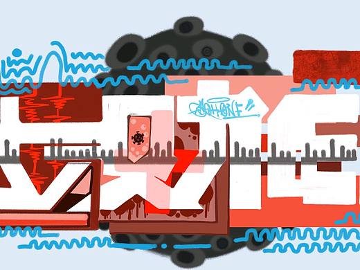 一组武汉加油的插画练习