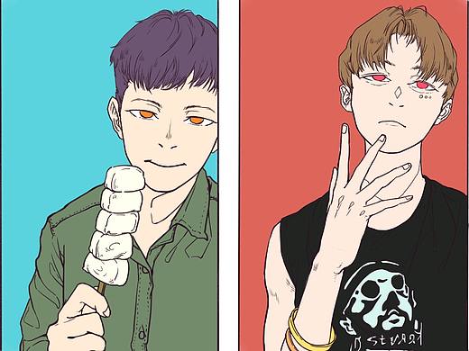 画七彩朋友外加一张自己！！