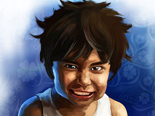 插画写实 游戏小子