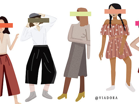 穿搭女生插画练习