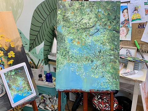 绿-油画创作（个人主页-ZNTk4ODk0ODg=） - 绘画 - 站酷设计师易勤瑞原创素材 - 站酷ZCOOL