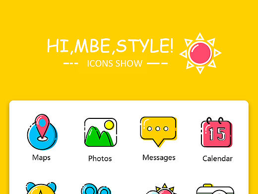 【MBE 描边风格】icon 图标设计 手机主题