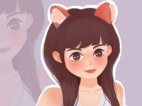 女孩头像原创