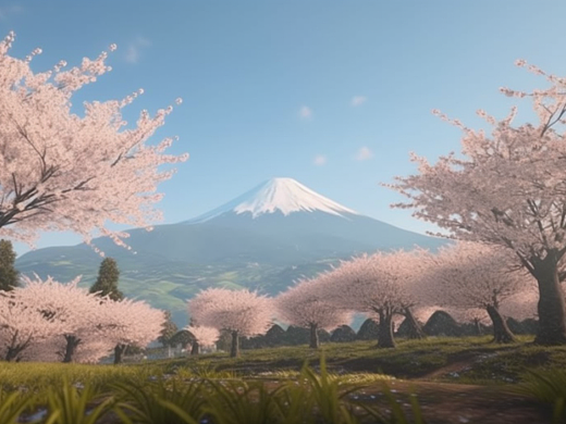 【AI绘画】富士山的朝霞