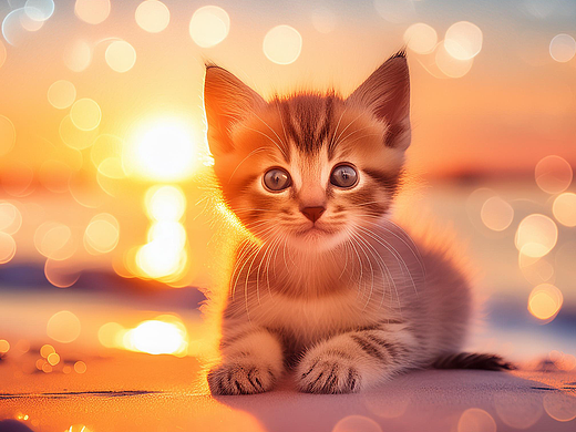 几张由 Adobe Firefly 生成的猫咪