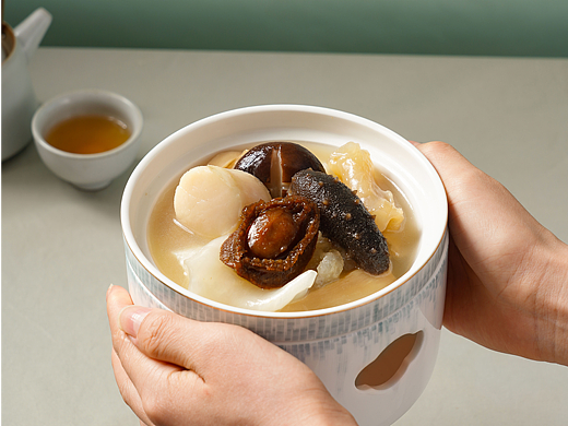 美食摄影/浓汤佛跳墙 金汤花胶汤 小米海参