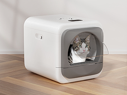 寵物用品 C4D oc渲染 智能除臭貓砂盆