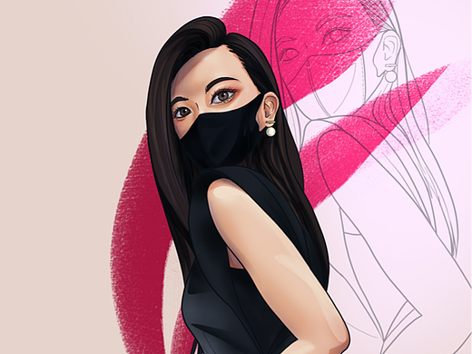 板绘插画 画个朋友