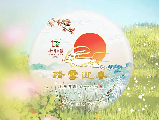 生肖饼-兔饼普洱茶产品海报