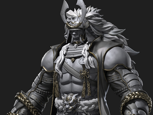 学员作品图更 WIP 日本武士