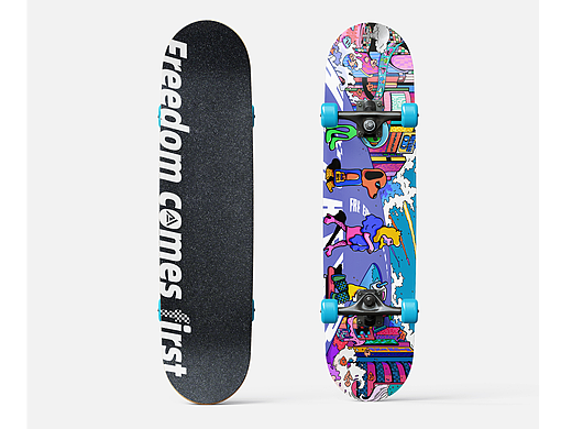 创意插画-自由之城