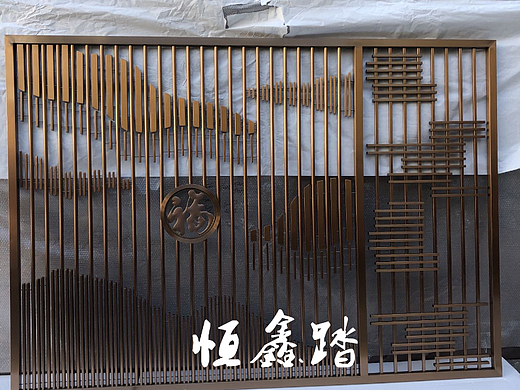 时尚新潮不锈钢屏风装饰背景墙 酒店大堂不锈钢隔断