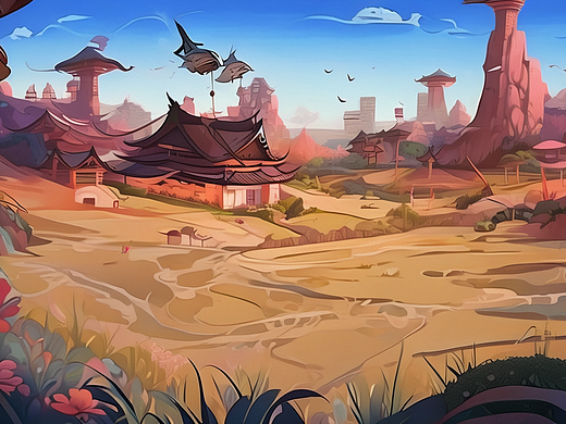 荒原山水（二）