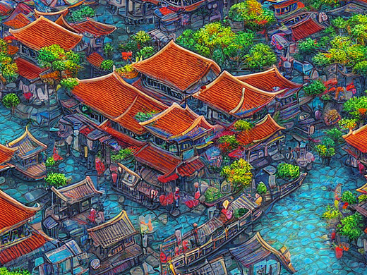 #AI创作实验室#江南小镇