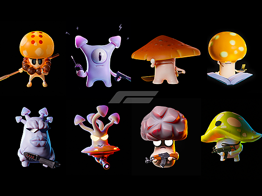 风格化卡通角色和场景