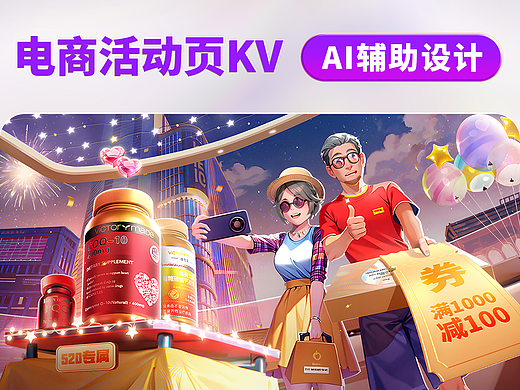 520电商活动页 (AI辅助创作)