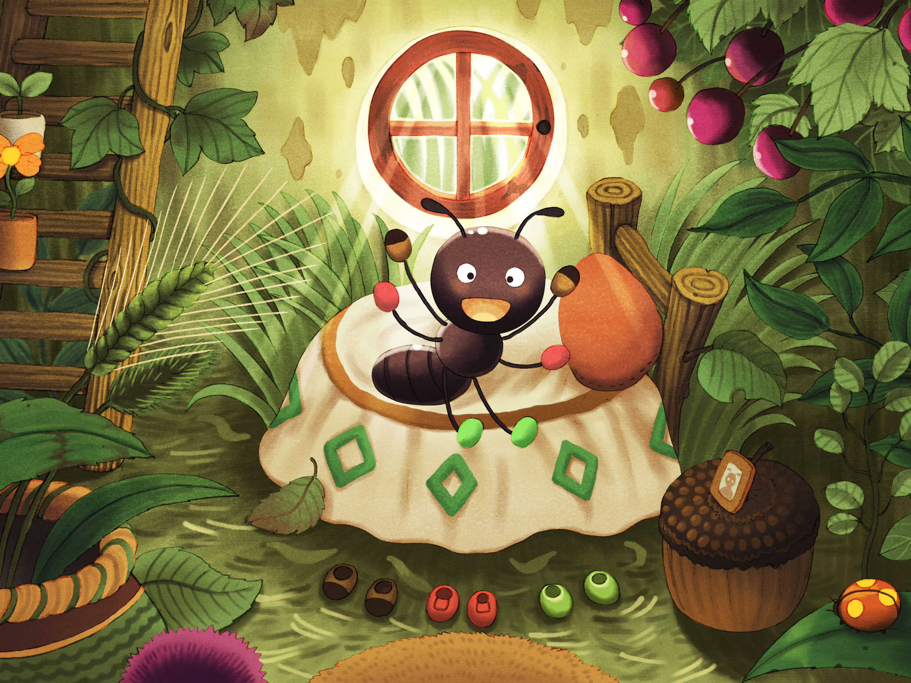 儿童插画:小蚂蚁