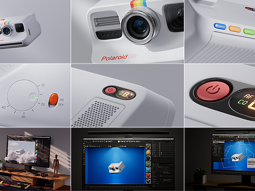 拍立得 建模+渲染（個(gè)人主頁(yè)-ZNjA1NjYzMDQ=） - 產(chǎn)品 - 站酷設(shè)計(jì)師TMLA燙麻辣原創(chuàng)素材 - 站酷ZCOOL