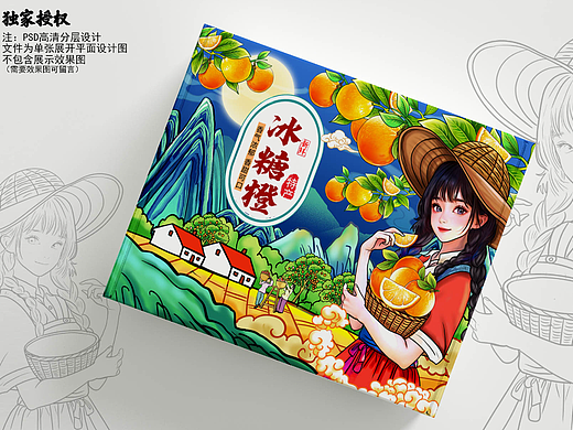 水果包装插画