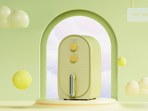 LIFE ELEMENT 空气炸锅 | 方块设计