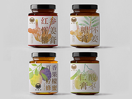 罐装养生膏贴标
