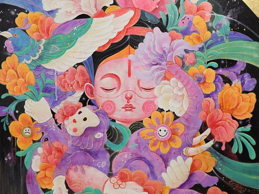 纯手绘作品《月光之下》·哪吒Nova