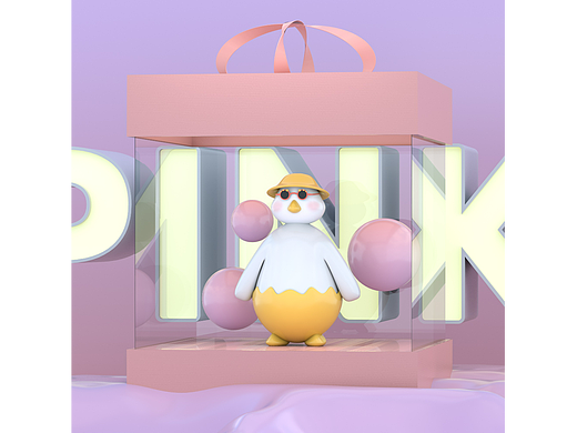 C4D卡通盲盒设计