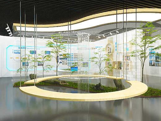 中药产业展厅3D效果图