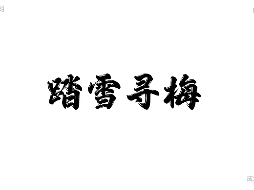 字体打卡练习-踏雪寻梅