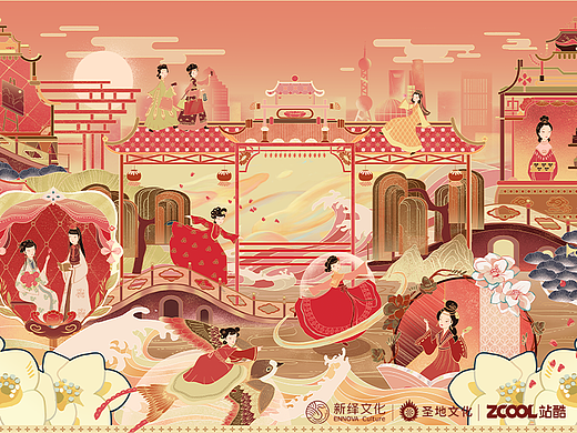 关于十二钗的古今幻想 | 文创包装插画 | 红楼梦