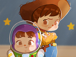 玩具总动员 儿插 胡迪&巴斯