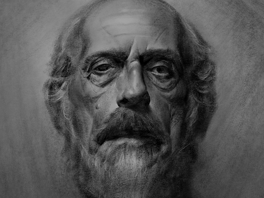 procreate素描老人头