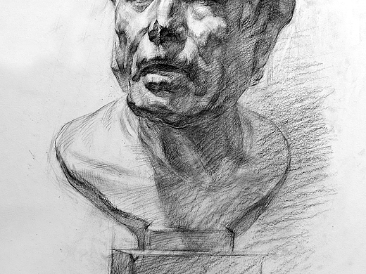 素描石膏头像海盗绘画