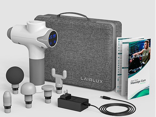 跨境电商 | 白色按摩枪筋膜枪主副图设计排版