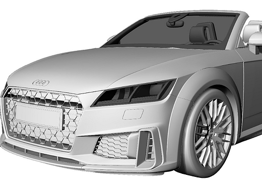 2019奥迪tts敞篷跑车模型