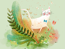 可愛靈動貓咪臥室客廳裝飾畫