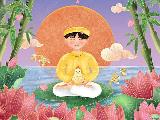 Summer meditation from "The Mindful Chick&qu（個人主頁-ZNjAwNjA3NTI=） - 創(chuàng)作習作 - 站酷設(shè)計師Svetlanarto原創(chuàng)素材 - 站酷ZCOOL