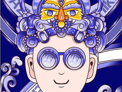 。初识 X 大足石刻系列潮流插画