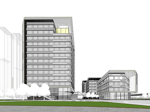 南沙信息产业园SU模型下载