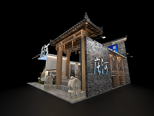 大连旅游博览会庄河地区30㎡展位设计