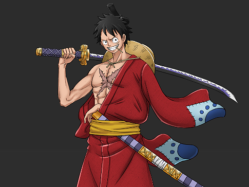 手办设计——海贼王  和之国路飞