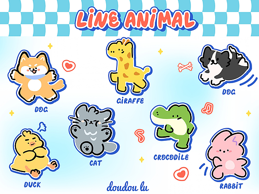 卡通IP | 线条动物家族 LINE ANIMAL