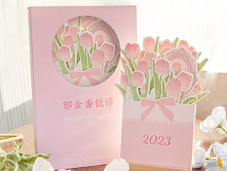 立体花朵日历详情页设计